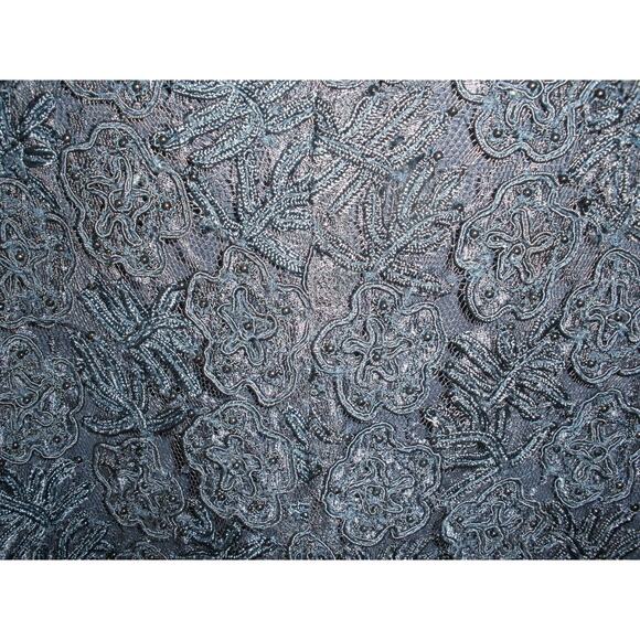 CARLISLE LACE PANTS Dark Navy Blue Beaded Straight Leg Size 8 - Picture 1 of 3